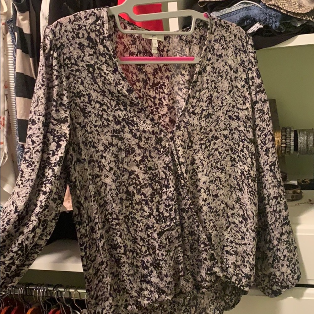 Black and white blouse